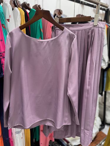Pleated skirt & top set