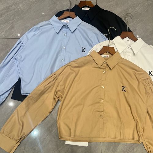 Embroidered-logo shirt