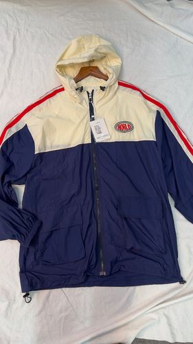 Colour-block zip track jacket