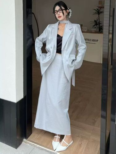 Blazer & maxi skirt set