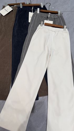 Side-stripe wide-leg trousers
