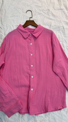 Crinkle cotton shirt