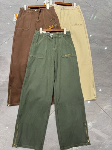 Embroidered-logo wide-leg pants
