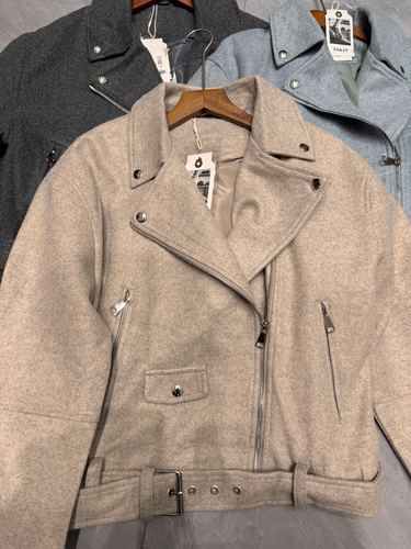 Faux-suede moto jacket