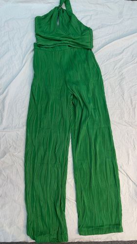 Pleated halter top & trouser set