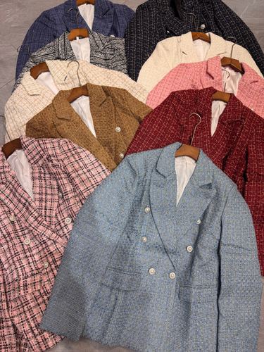 Tweed & check blazer