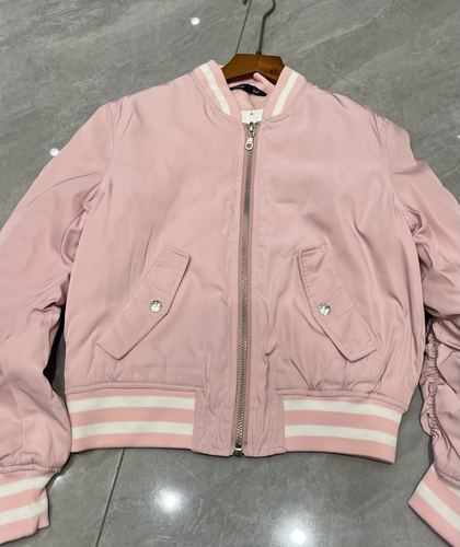 Varsity-trim bomber jacket