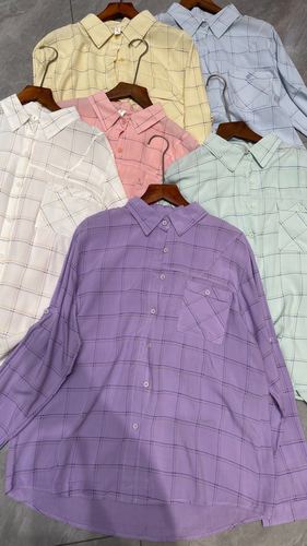 Windowpane check shirt