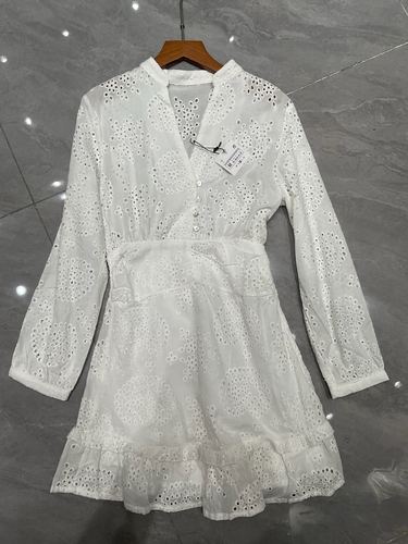Broderie eyelet shirt dress