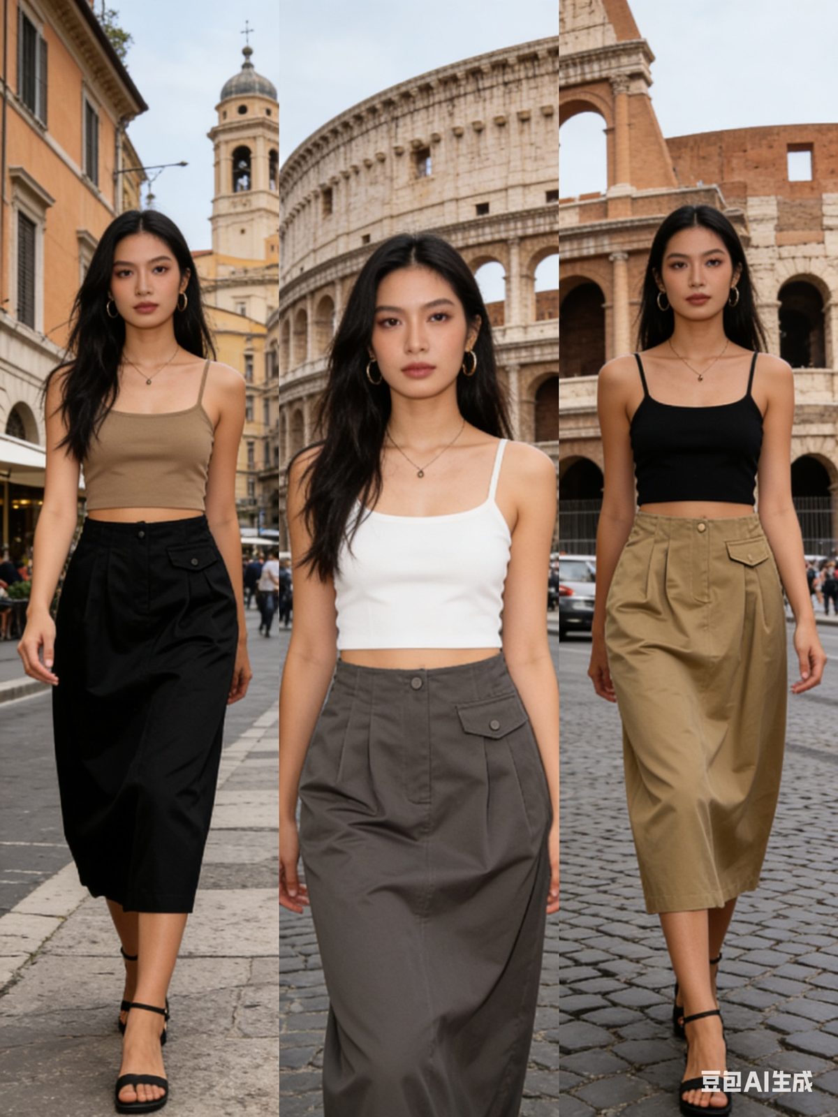 Midi pencil skirt