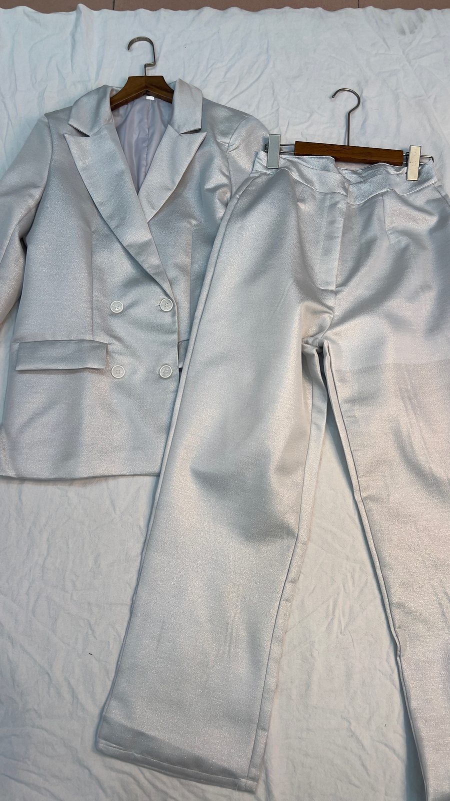 Ivory blazer & trouser suit