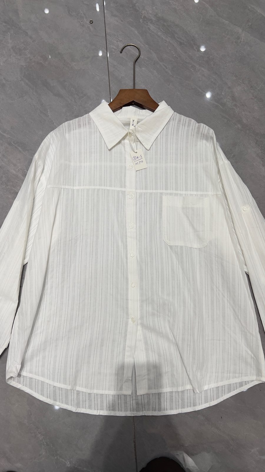 Sheer white shirt