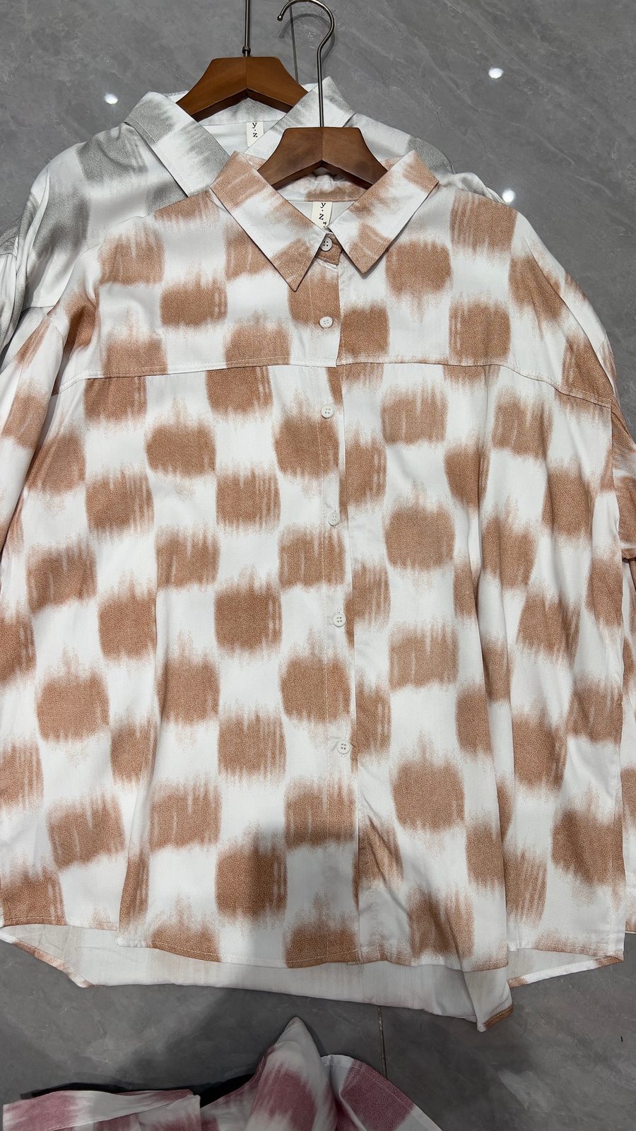 Ikat check shirt