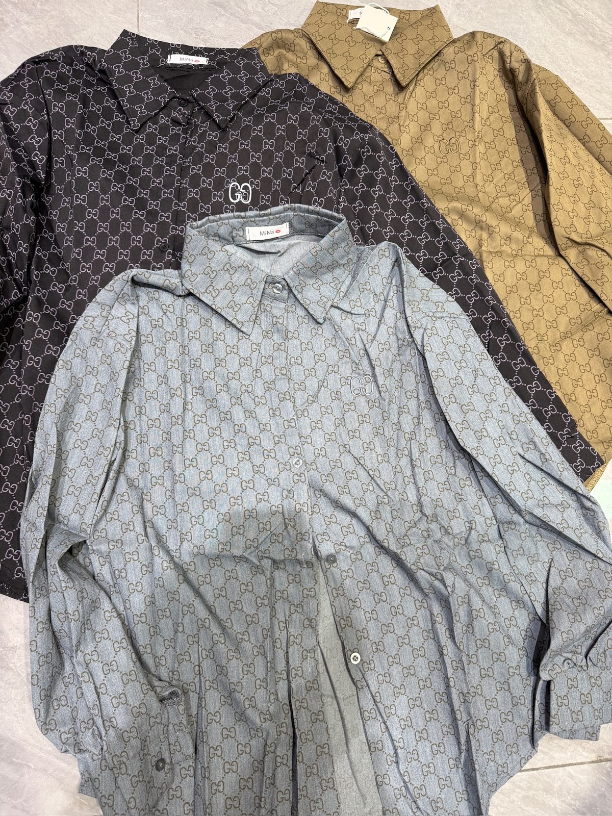 Monogram print shirt