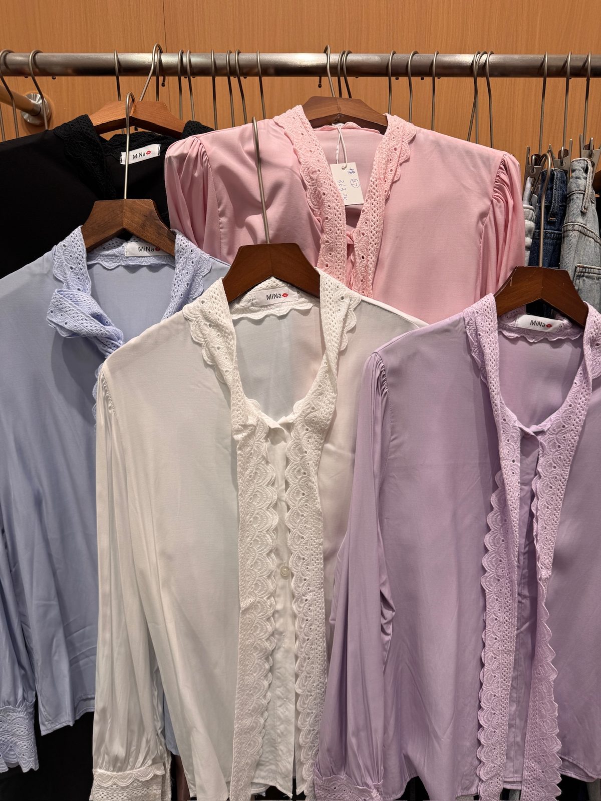 Lace-collar blouse