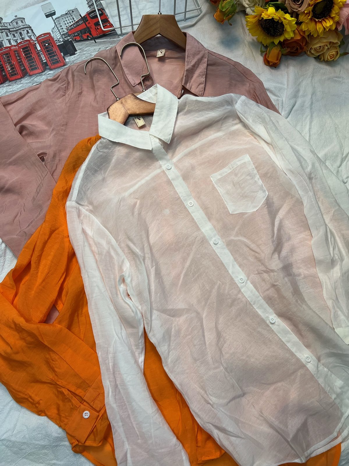 Linen button-up shirt