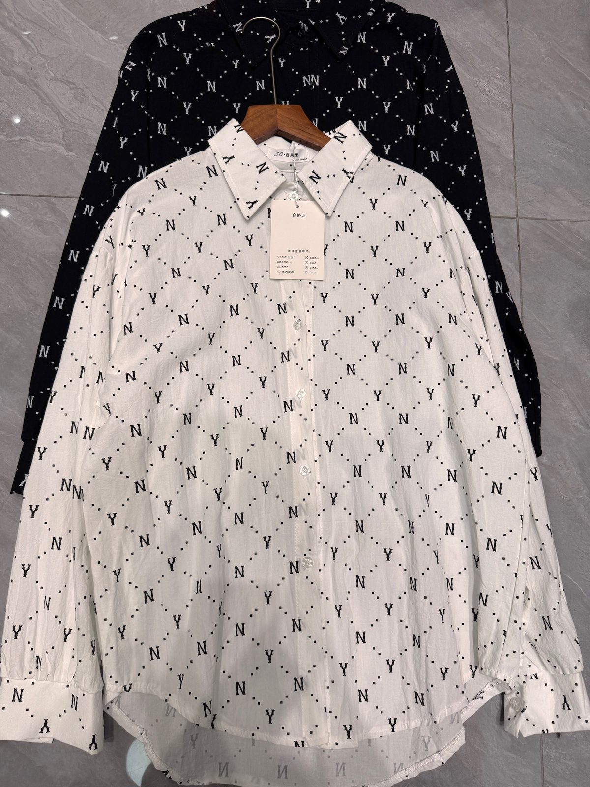 Polka-print shirt